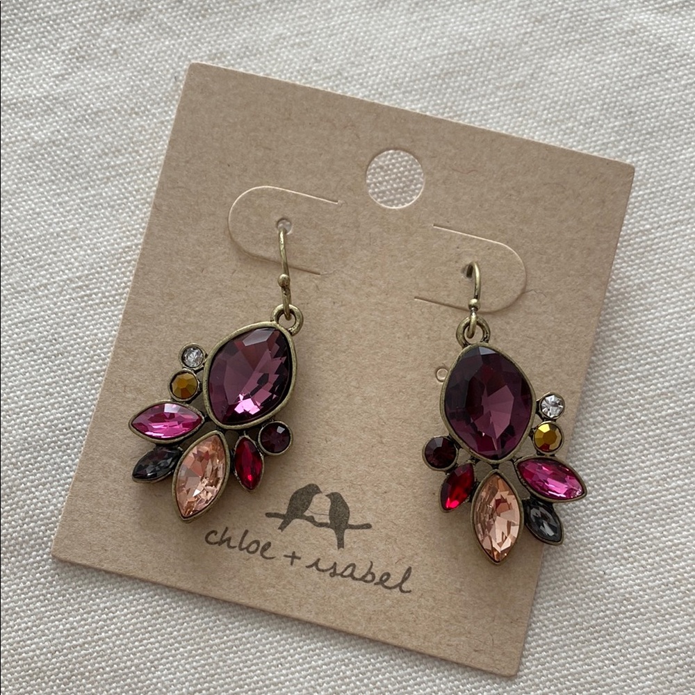 🎁 Chloe + Isabel Purple and Pink Floral Earrings🎁Black Friday sale!